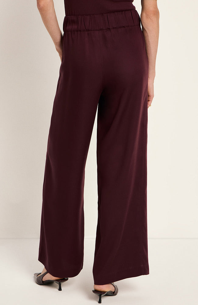 Lanius wide leg pants bordeaux red by TENCEL for women | Sophie Stone