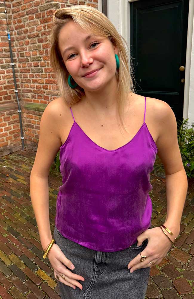 Sophie Stone top purple by Ecovero for women | Sophie Stone