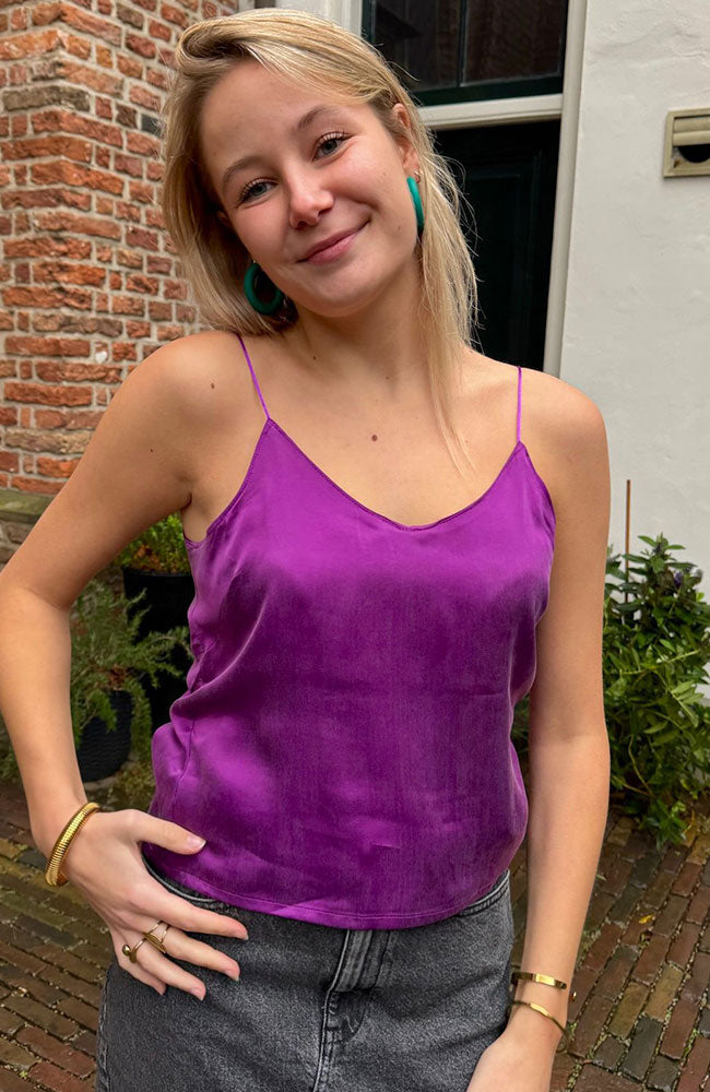 Sophie Stone top purple from Ecovero and Cupro for women | Sophie Stone