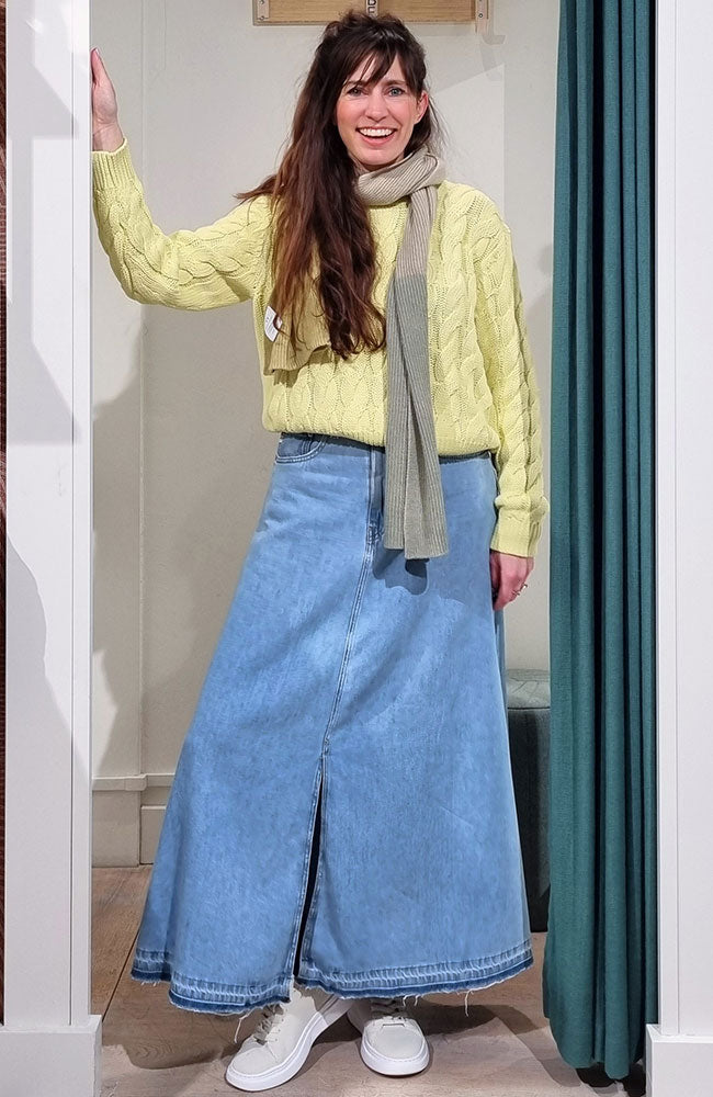 Rifò Fenice scarf beige made of recycled cashmere and wool ladies | Sophie Stone