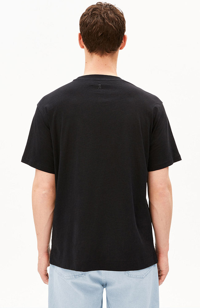 ARMEDANGELS Maarkos t-shirt zwart van linnen men | Sophie Stone
