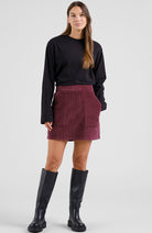 Dedicated Majorna skirt fig red from organic cotton | Sophie Stone