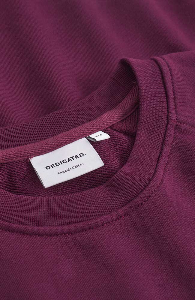 Dedicated Malmoe sweater red in organic cotton | Sophie Stone