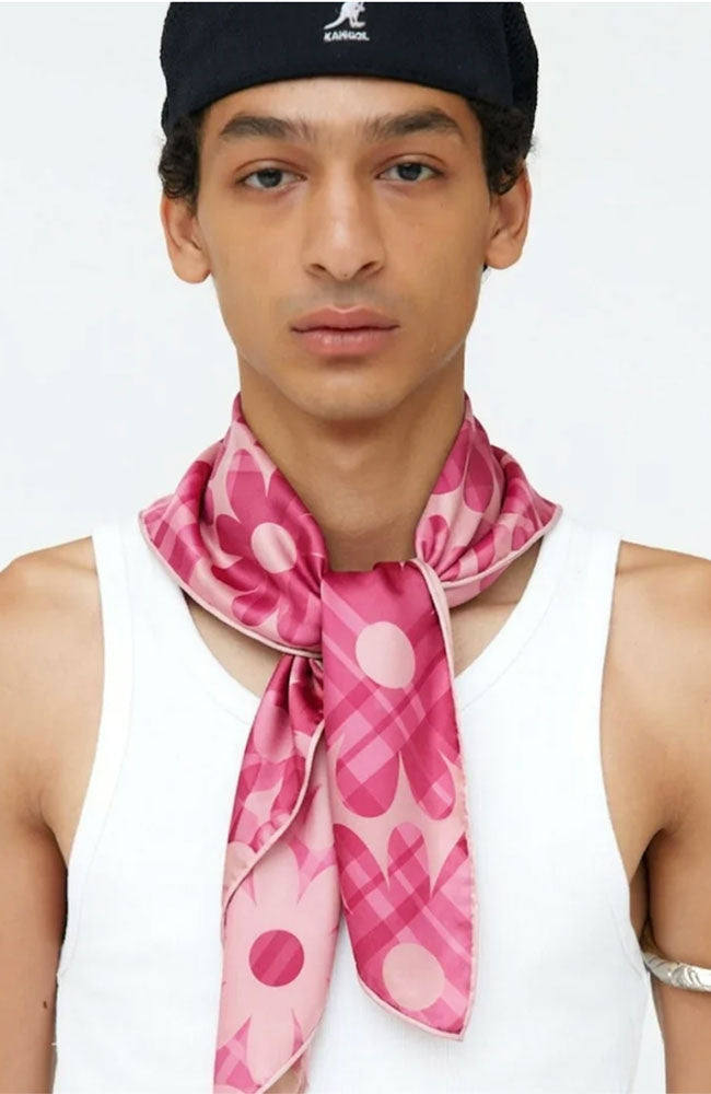 VERB TO DO Pink Bloom Recycled Scarf for Women | Sophie Stone