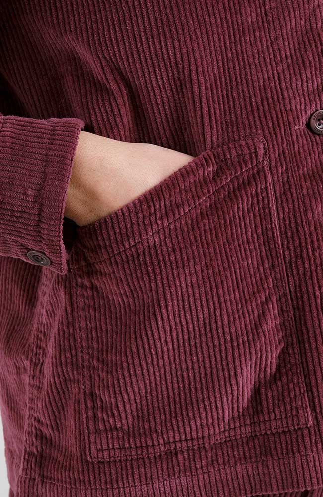 Dedicated Stiby corduroy fig red van biologisch katoen dames | Sophie Stone