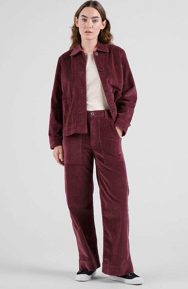 Dedicated Stiby jack corduroy fig red van biologisch katoen | Sophie Stone