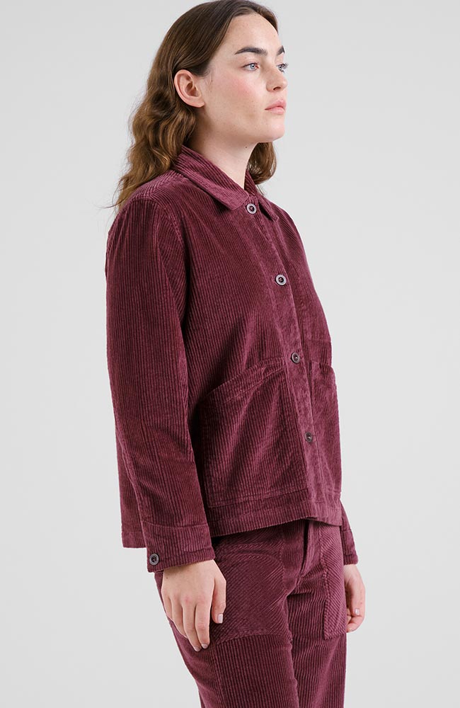 Dedicated Stiby jack corduroy fig red van bio katoen | Sophie Stone