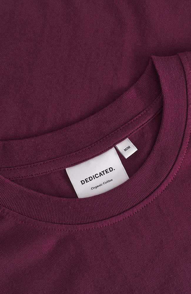Dedicated Stockholm base fig red t-shirt organic cotton man | Sophie Stone