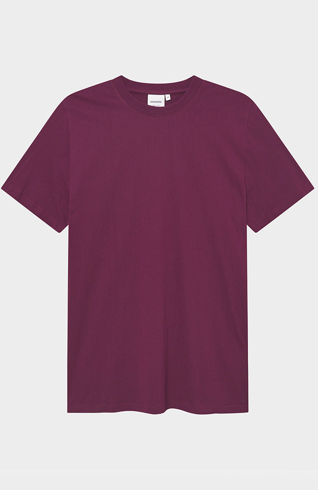 Dedicated Stockholm base fig red t-shirt organic cotton men | Sophie Stone