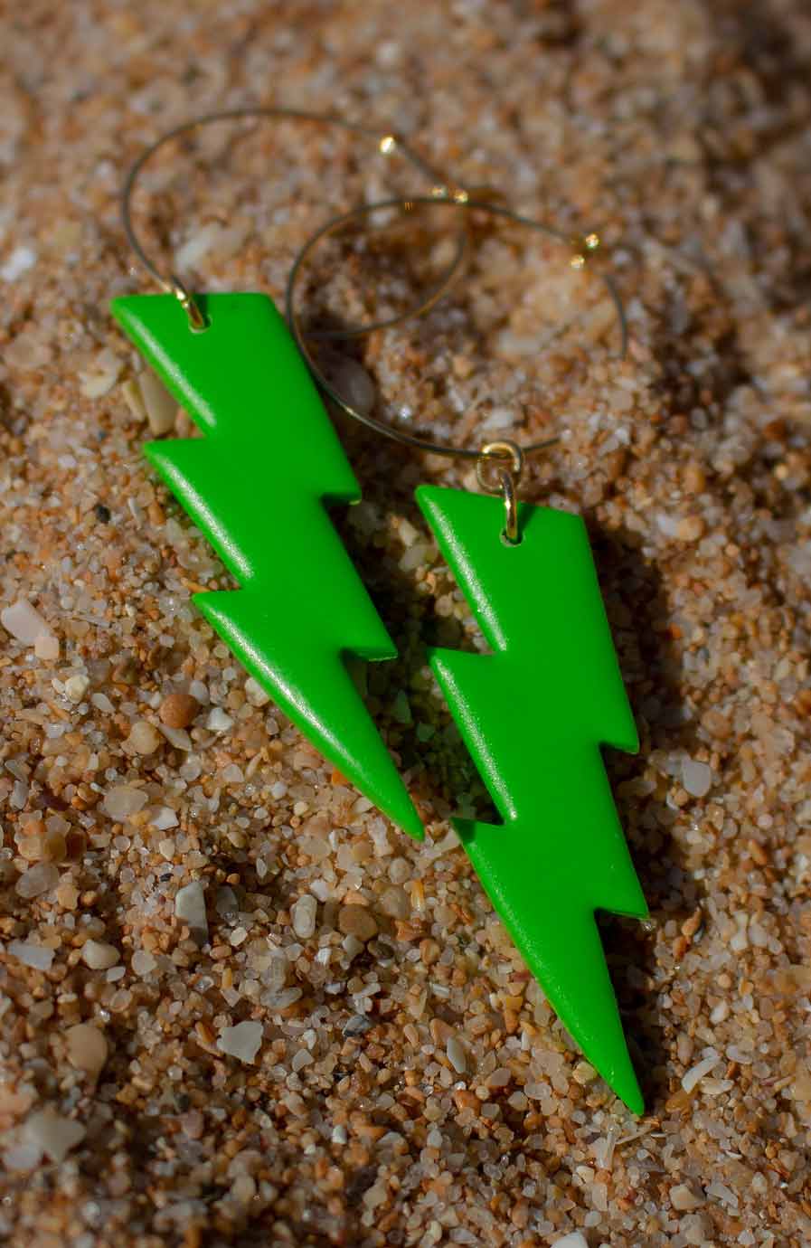 Studio Earlobe Tina Thunder green vegan handmade | Sophie Stone