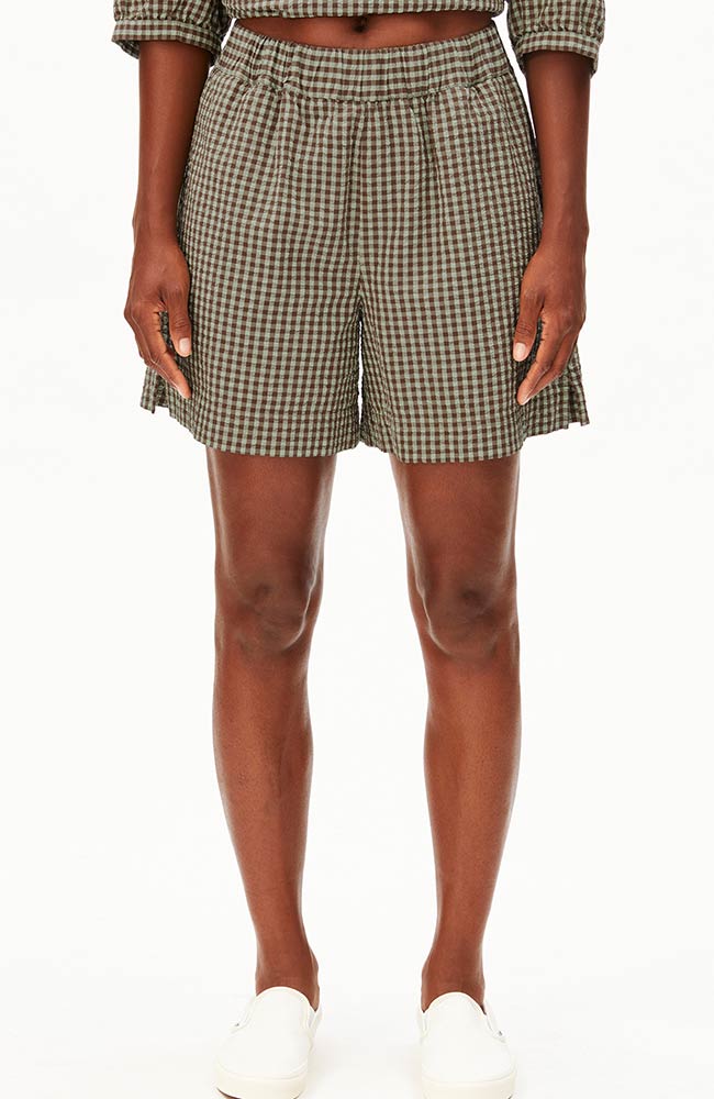 ARMEDANGELS Vichy-Seersucker-Shorts aus Bio-Baumwolle für Damen | Sophie Stone