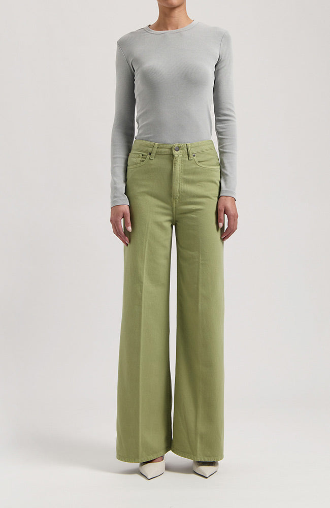 MUD Jeans Sara High Loose Flow Olive von Baumwolle Damen | Sophie Stone