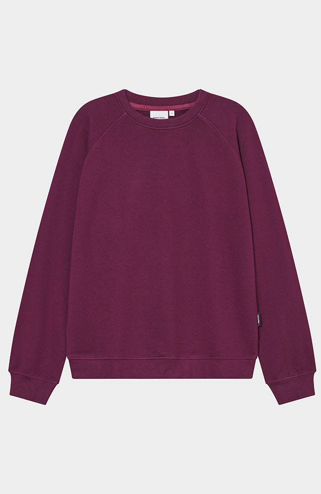 Dedicated Sweatshirt Ystad fig red from organic cotton for women | Sophie Stone