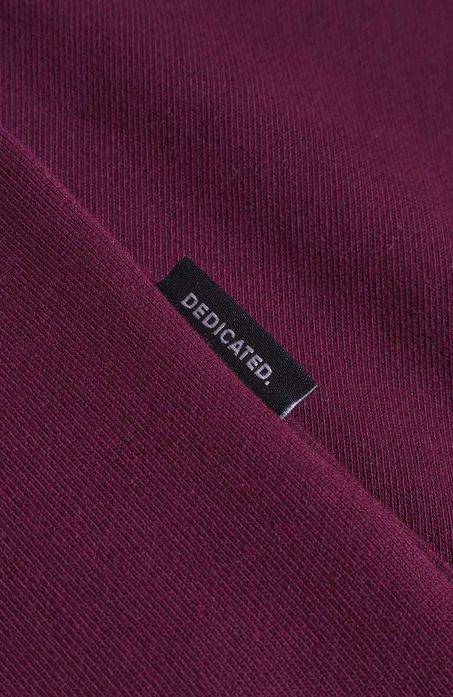 Dedicated sweater Ystad Base fig red in organic cotton for women | Sophie Stone