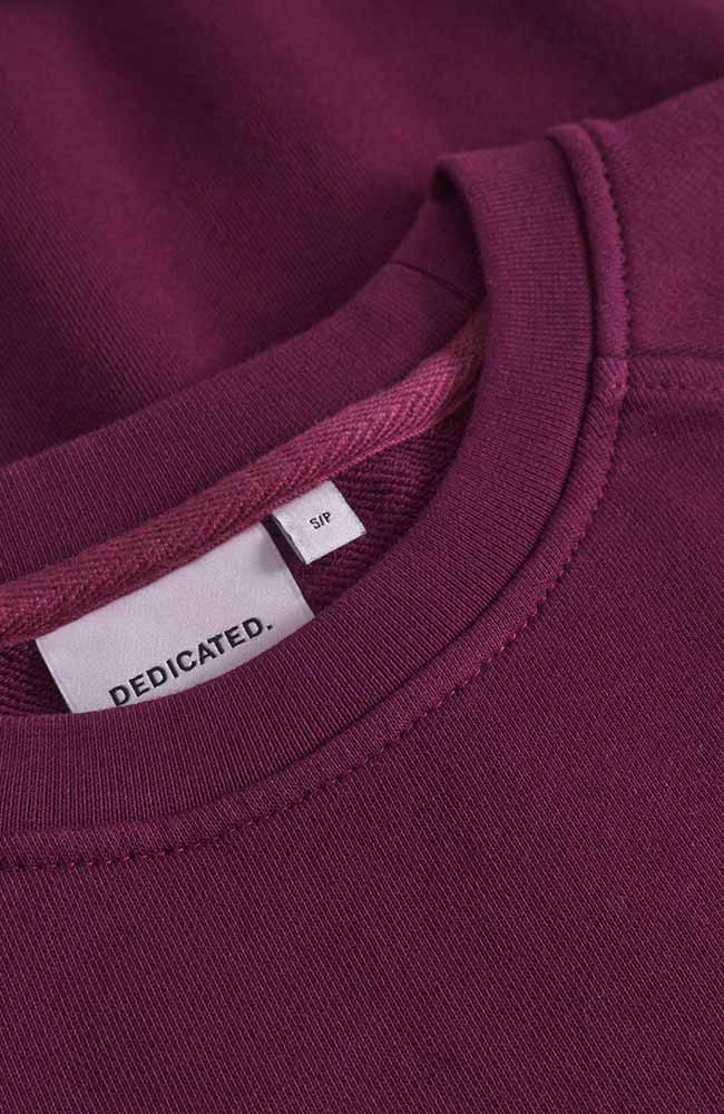 Dedicated Sweatshirt Ystad Base fig red from organic cotton for women | Sophie Stone
