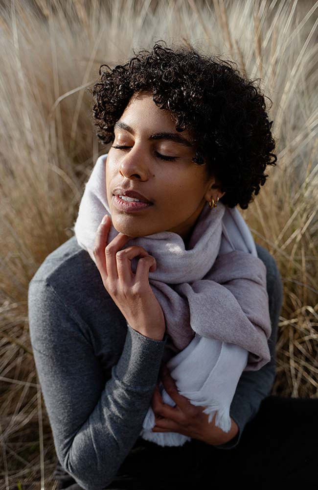 Bufandy Brushed Ombre Scarf Milky Lavender | Sophie Stone