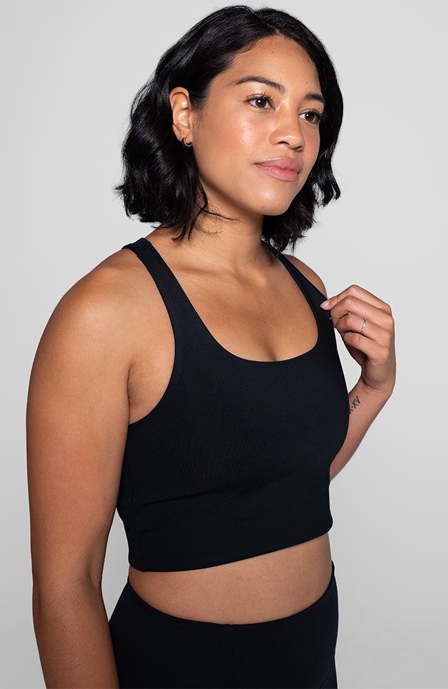 Girlfriend collective paloma bra black RPET | Sophie Stone