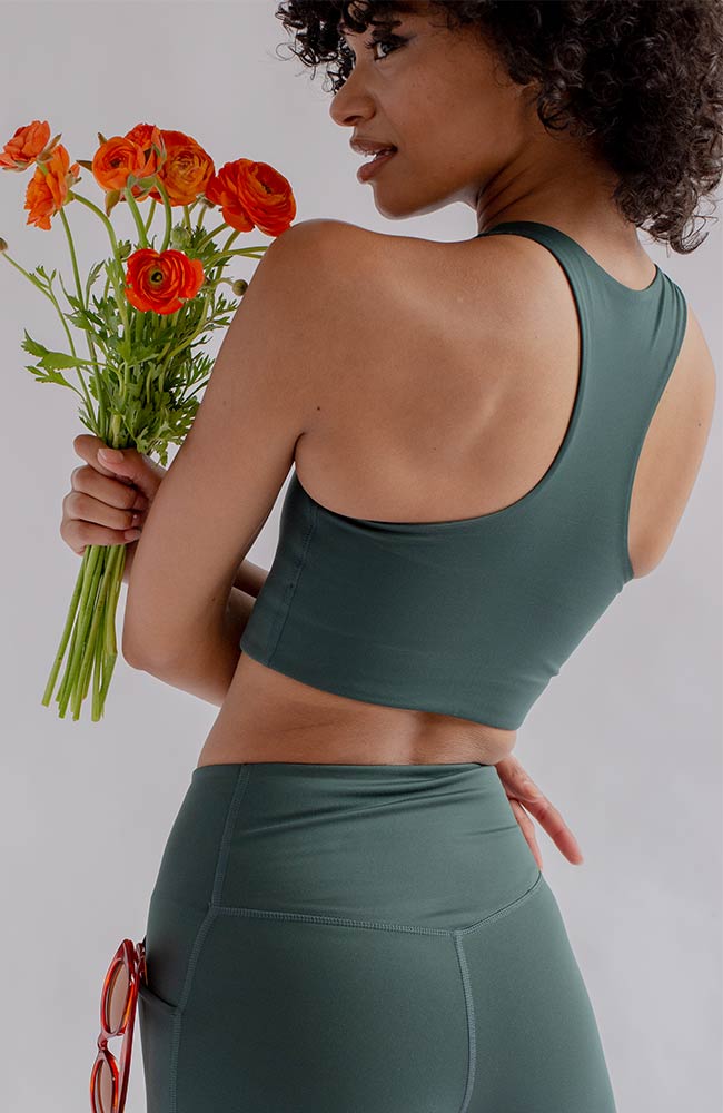 Girlfriend kollektive komprimierende High-Rise Moos | Sophie...