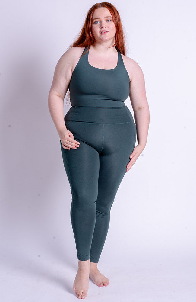 Girlfriend kollektive komprimierende High-Rise Leggings Moos | Sophie...