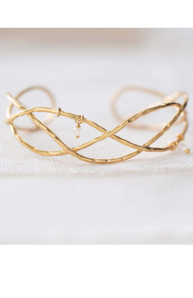 Eine schöne Geschichte Welle Rosenquarz Gold | Sophie Stone