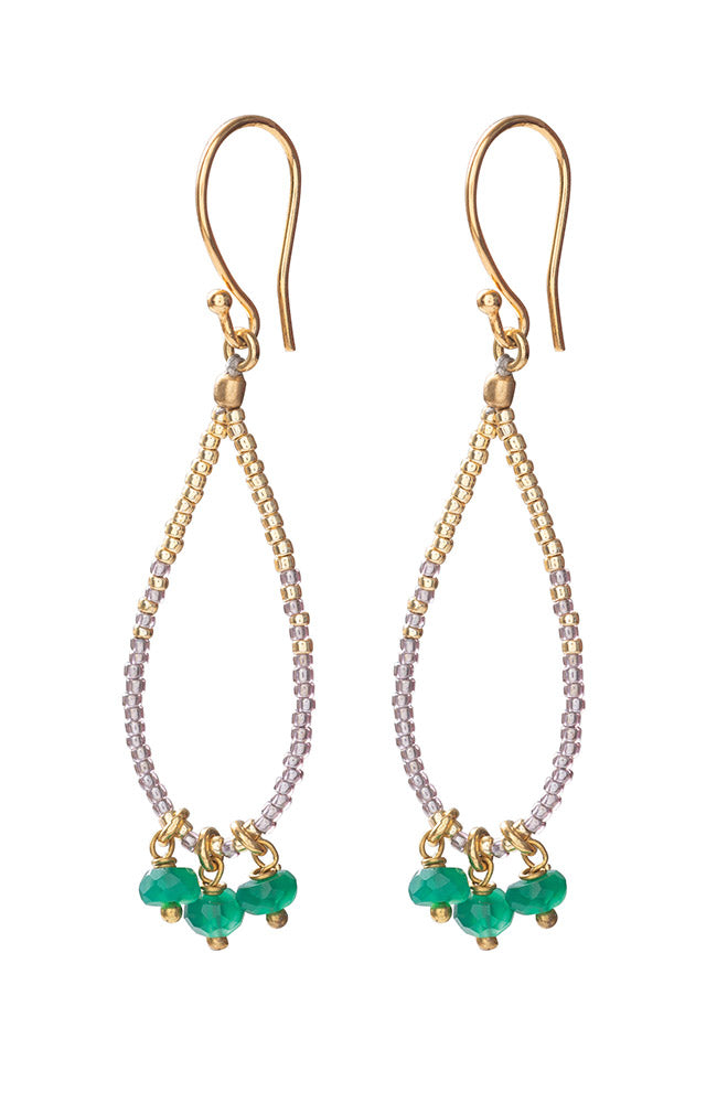 Eine schöne Geschichte - Aventurin-Ohrringe aus Gold | Sophie Stone