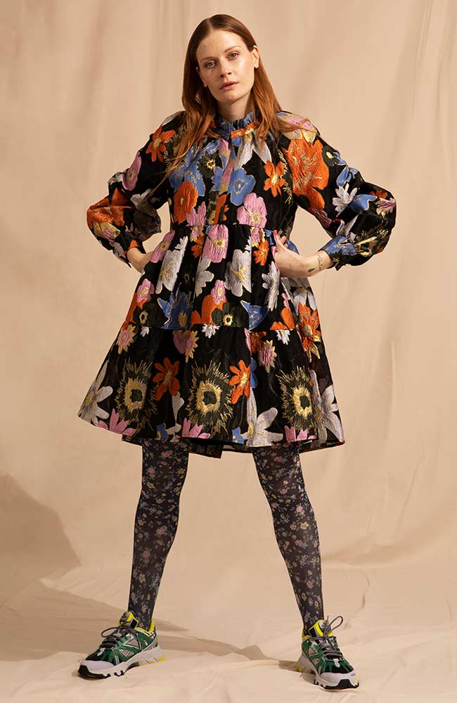 Schwedische Strümpfe Strumpfhose Ada Flower Strumpfhose | Sophie Stone