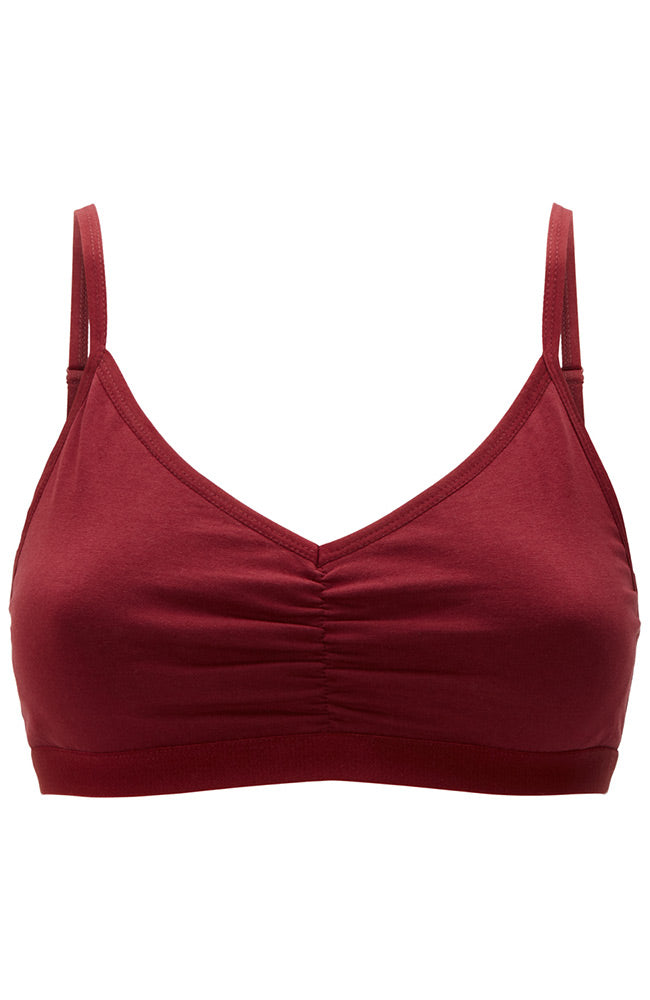 People Tree Soft Bra top burgundy  | Sophie Stone