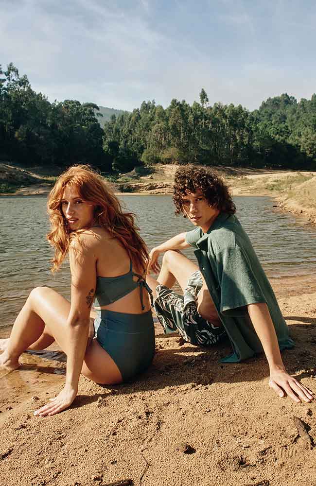 Dedicated Sustainable Bikini Bottom Slite DuckGreen | Sophie Stone