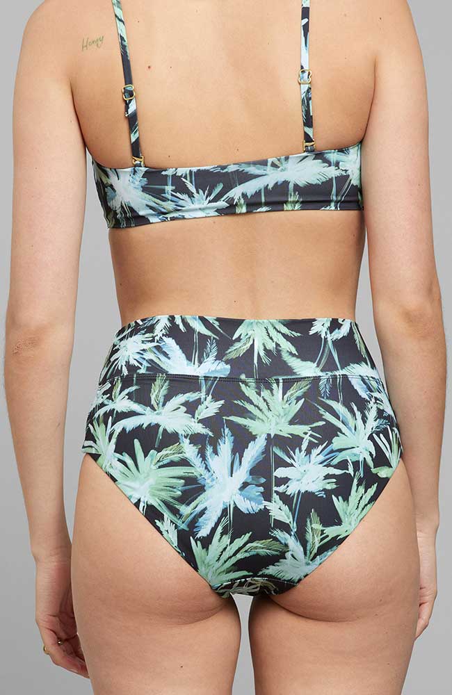 Dedizierte strapazierfähige Bikini-Hose Slite Painted Palm aus recyceltem Kunststoff | Sophie Stone