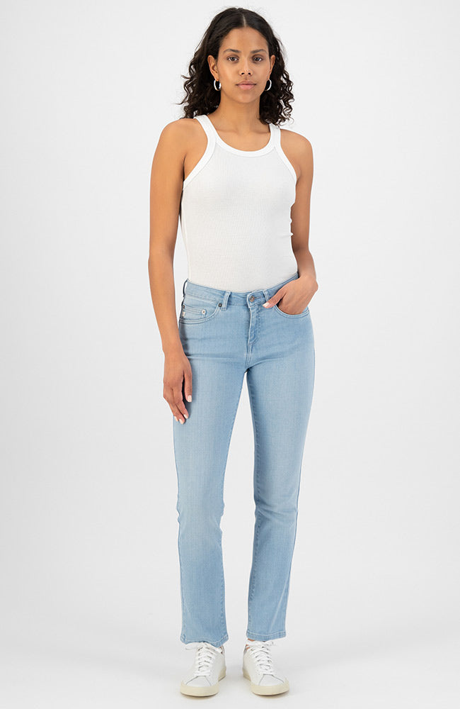 MUD jeans Faye Straight Sunny Stone blauw jeans | Sophie Stone
