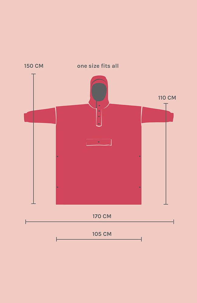 Rainkiss Japanese Blossom rain poncho rPET size | Sophie Ston...