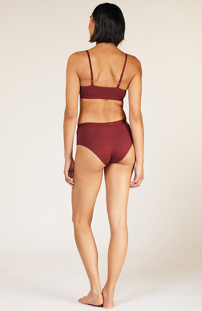 People Tree Soft Bra Top burgundy | Sophie Stone