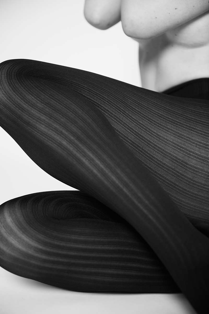 Alma rib black 60 denier | Sophie Stone