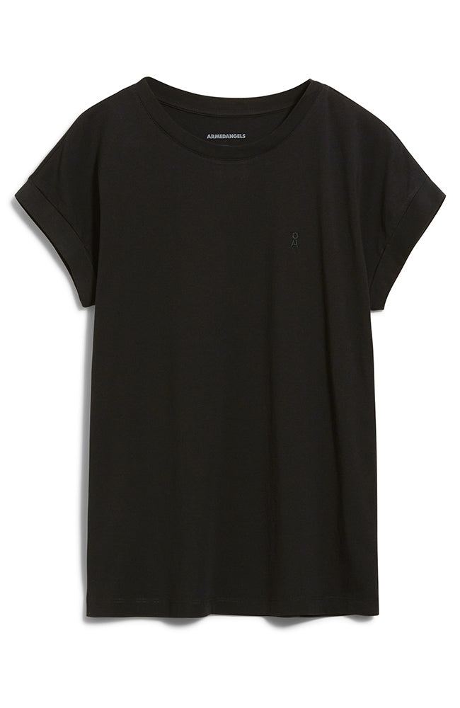 ARMEDANGELS Idaa logo black shirt | Sophie Stone