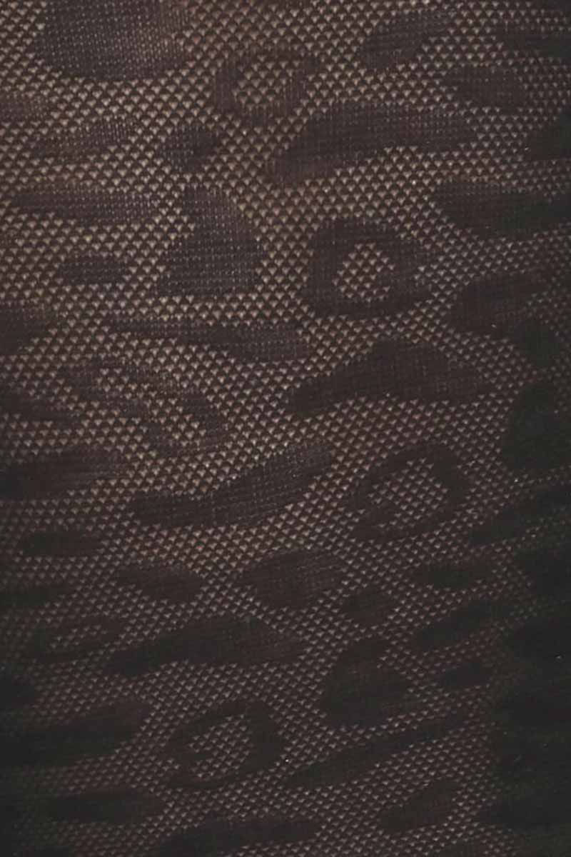 Schwedische Strümpfe | Emma Leopard Strumpfhosen schwarz | Sophie Stone