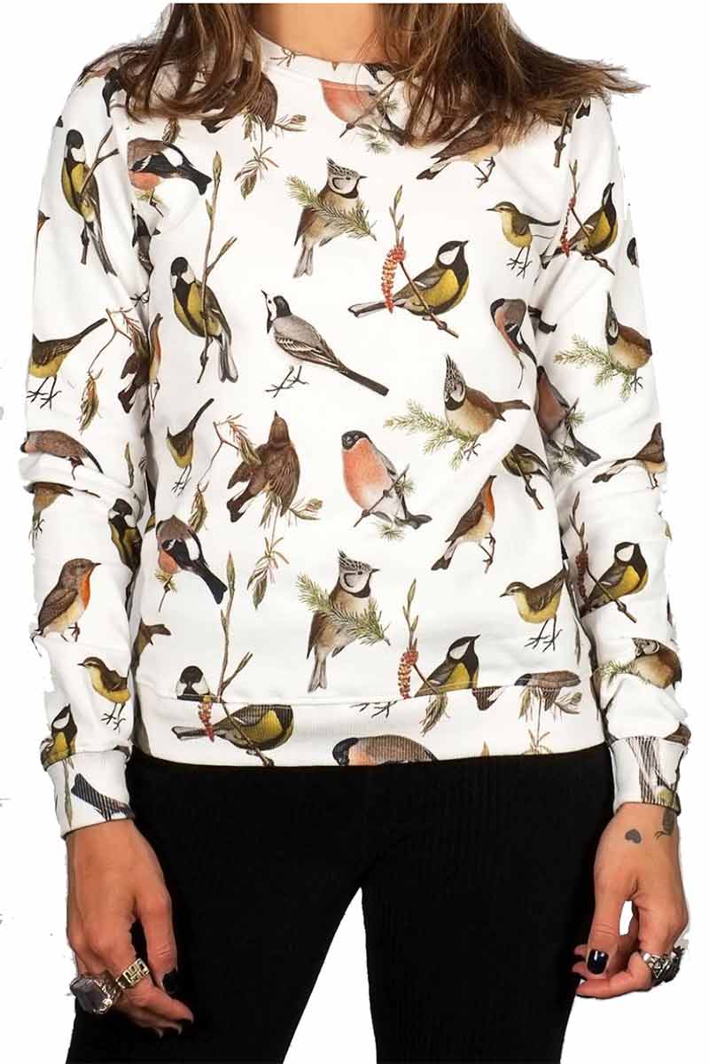 Dedicated Ystad Autumn Birds Sweatshirt aus Bio-Baumwolle | Sophie Stone