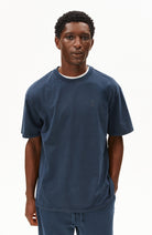 ARMEDANGELS Maarkos  T-shirt, night sky wash, organic cotton, men's | Sophie Stone