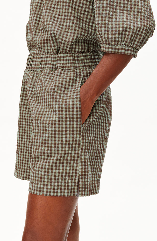 ARMEDANGELS Vichy-Seersucker-Shorts aus Bio-Baumwolle für Damen | Sophie Stone
