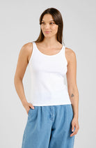 Dedicated Tuna tank top white Tencel & organic cotton woman | Sophie Stone