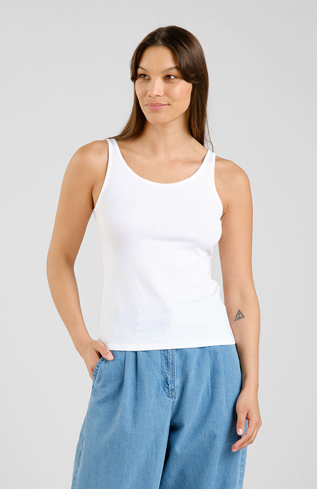 Dedicated Tuna Tanktop weiß Tencel & Bio-Baumwolle Frau | Sophie Stone