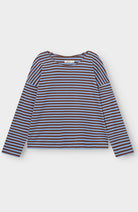 Dedicated Humledal stripes top bruin blauw biologisch katoen voor dames | Sophie Stone