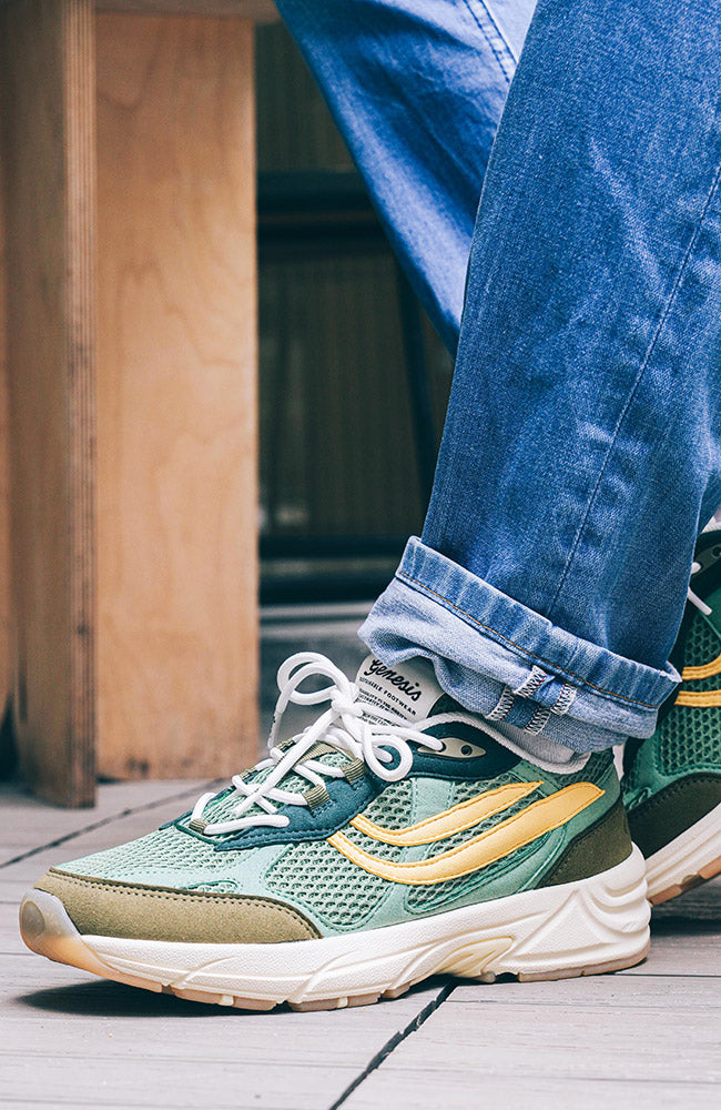 Genesis G-Eco`99 Multi Sneaker olivgelb-schwarz, vegan und aus recyceltem Material, Damen | Sophie Stone