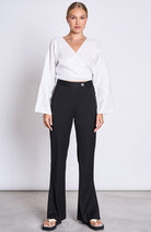 JAN N JUNE Rora wrap blouse wit van linnen | Sophie Stone