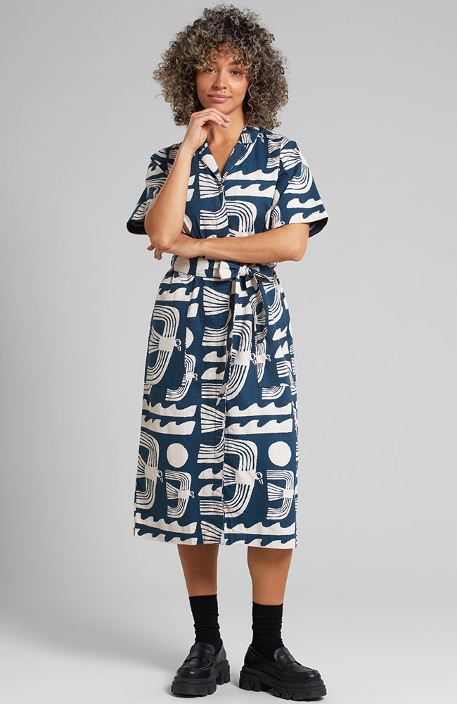 Dedicated Orrefors seagul jurk van biologisch katoen voor vrouwen | Sophie Stone 