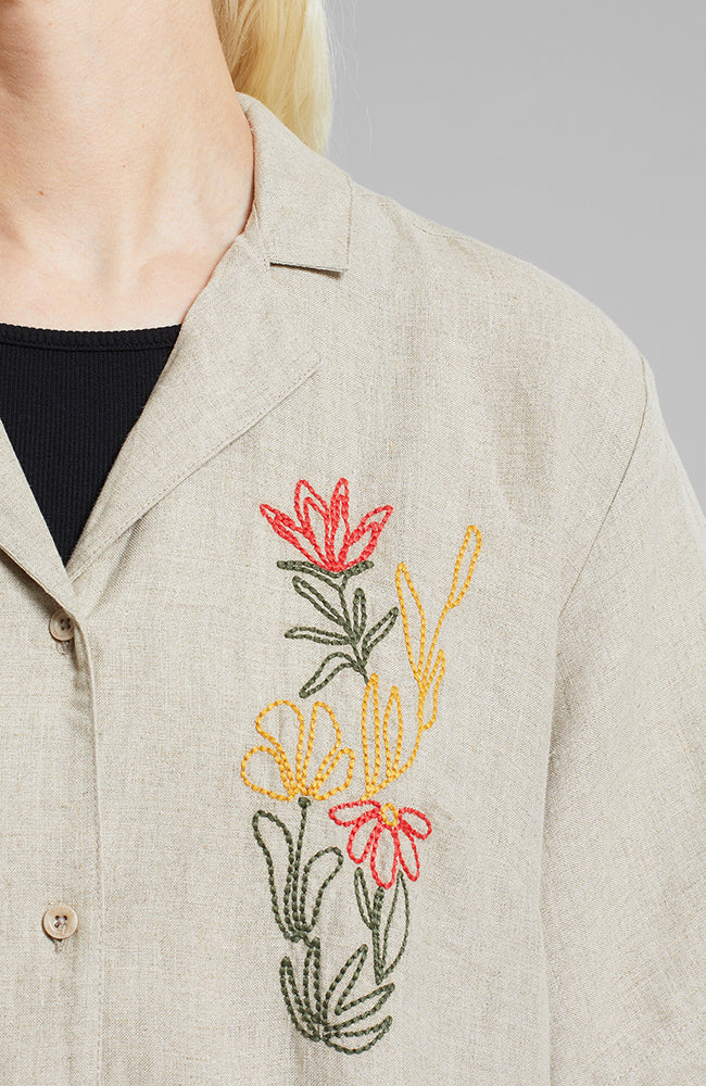 Dedicated Valje linnen blouse ecru dames | Sophie Stone