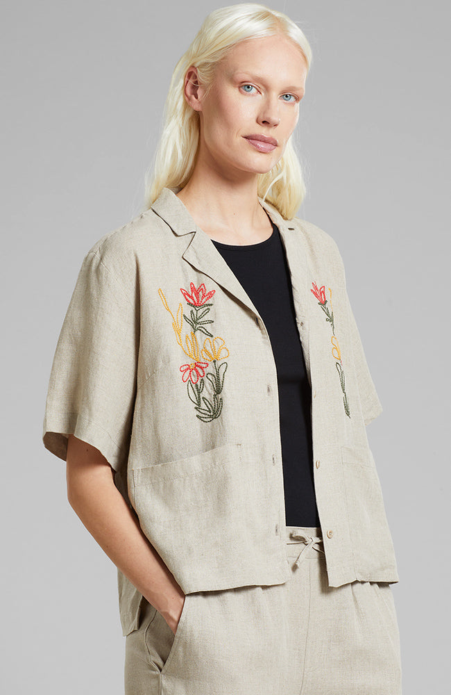 Dedicated Valje linnen blouse ecru women | Sophie Stone