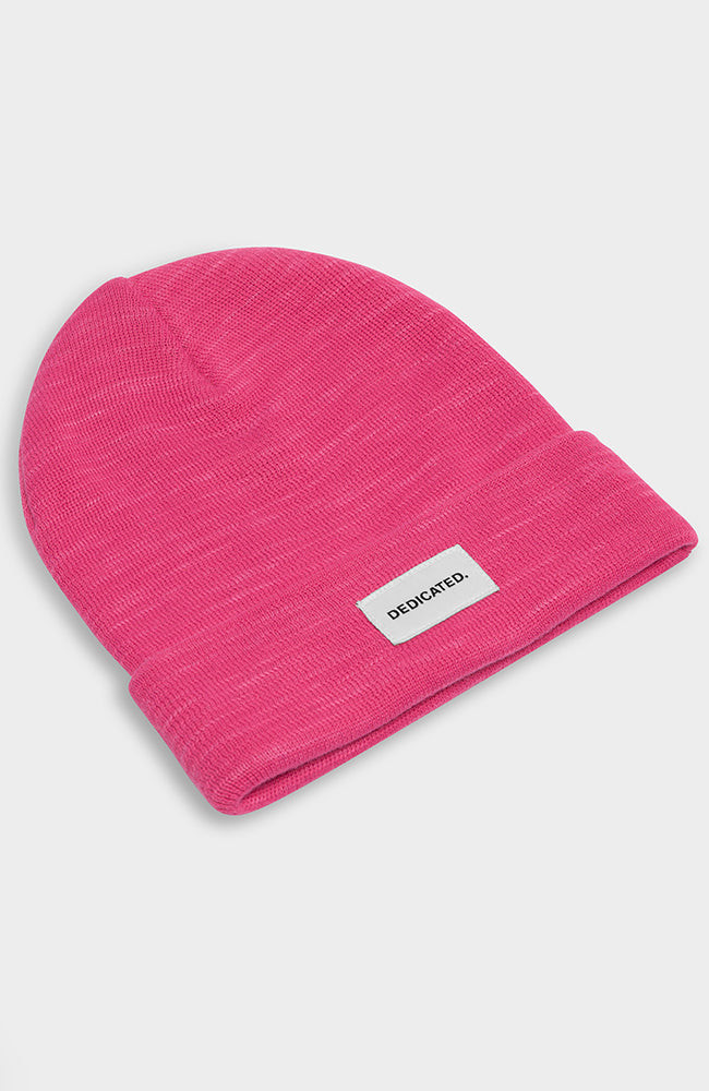 Dedicated Kiruna beanie muts raspberry gerecycled polyester | Sophie Stone