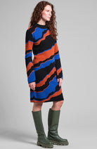 Dedicated Lo Faded Mountains dress Multi Color from organic cotton ladies | Sophie Stone 