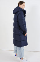 Embassy of Brick and Logs Ry puffer parka blue durable recycled polyester ladies | Sophie Stone 