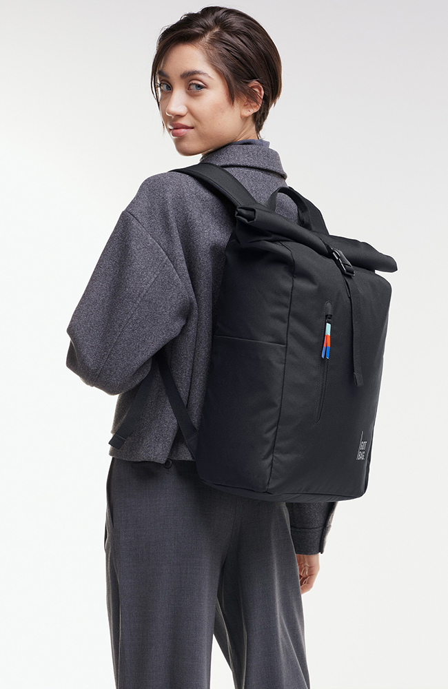 GOT BAG Rolltop easy rugzak black van oceaan plastic uniseks | Sophie Stone